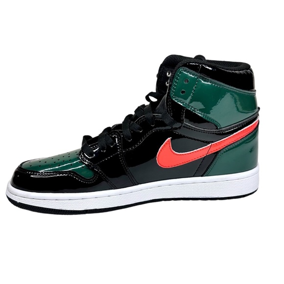 SoleFly x Jordan 1 Retro High Sneakers Patent Art Basel Miami  Black SZ. 8.5 - Picture 15 of 16